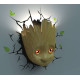 Marvel 3D LED Verlichting Baby Groot Face 3D