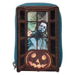 Loungefly Halloween - Michael Myers Pumpkin Glow in the Dark 4" Faux Leather Accordion Wallet