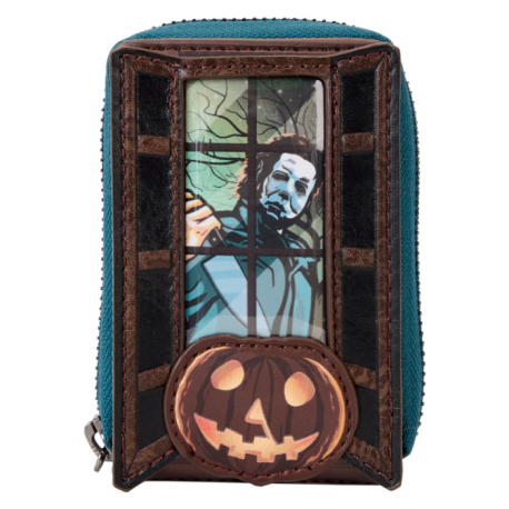 Loungefly Halloween - Michael Myers Pumpkin Glow in the Dark 4" Faux Leather Accordion Wallet