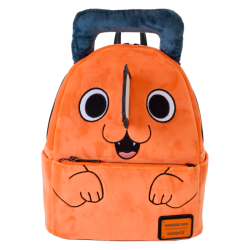 Loungefly Chainsaw Man - Pochita Plush Cosplay 10" Faux Leather Mini Backpack