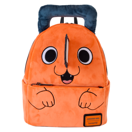 |Loungefly Chainsaw Man - Pochita Plush Cosplay 10" Faux Leather Mini Backpack