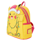 Loungefly Pokemon - Santa Pikachu Christmas Lights Light Up 10" Faux Leather Mini Backpack