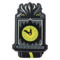 Loungefly The Haunted Mansion - Welcome Foolish Mortals Clock Glow in the Dark 6" Faux Leather Card Holder