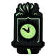 Loungefly The Haunted Mansion - Welcome Foolish Mortals Clock Glow in the Dark 6" Faux Leather Card Holder