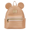 Loungefly Disney - Mickey Woven Texture 10" Faux Leather Mini Backpack