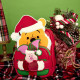 Loungefly Winnie the Pooh - Santa Winnie & Piglet Cosplay 8" Faux Leather Crossbuddy Bag