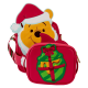 Loungefly Winnie the Pooh - Santa Winnie & Piglet Cosplay 8" Faux Leather Crossbuddy Bag