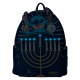 Loungefly Lilo & Stitch - Stitch Hanukkah Menorah Light Up 10" Faux Leather Mini Backpack