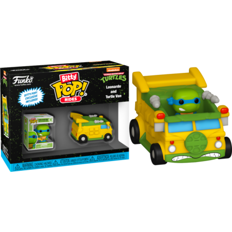 Teenage Mutant Ninja Turtles - Leonardo and Turtle Van Bitty Pop! Rides Vinyl Figure