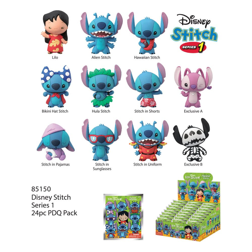 Lilo Stitch 3D PVC Bag Clip Series (Blind Bag)