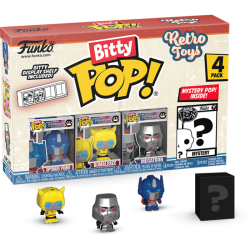 Retro Toys - Optimus Prime, Bumblebee, Megatron & Mystery Bitty Pop! Vinyl Figure 4-Pack