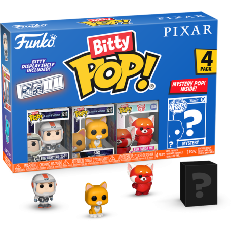 Pixar - Buzz Lightyear (XL-01), Sox, Red Panda Mei & Mystery Bitty Pop! Vinyl Figure 4-Pack