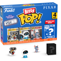 Pixar - WALL-E with Fire Extinguisher, EVE, Remy & Mystery Bitty Pop! Vinyl Figure 4-Pack