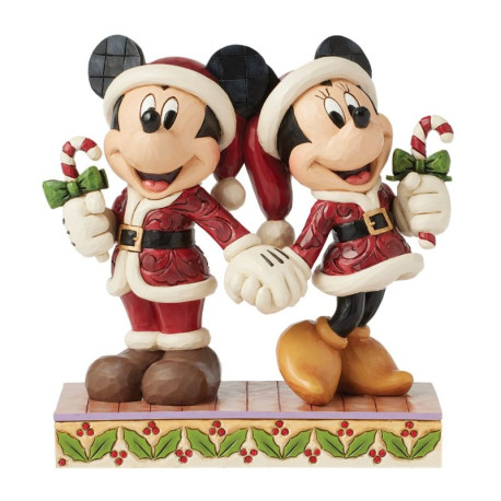 Pre Order - Disney Traditions - Candy Cane Christmas (Mickey & Minnie With Candy Canes)