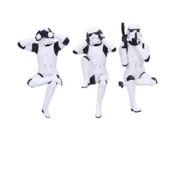 Stormtrooper Figures Three Wise Sitting Stormtroopers 11 cm