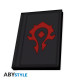 World Of Warcraft - Giftbox XXL glass + Keychain + Notebook "Horde"