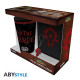 World Of Warcraft - Giftbox XXL glass + Keychain + Notebook "Horde"