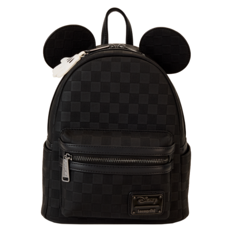 Loungefly Disney - Mickey Mouse Checkered Texture 10" Faux Leather Mini Backpack