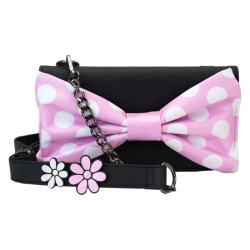 Loungefly Disney - Minnie Mouse Floral Rocks the Dots 4" Faux Leather Clutch Crossbody Bag