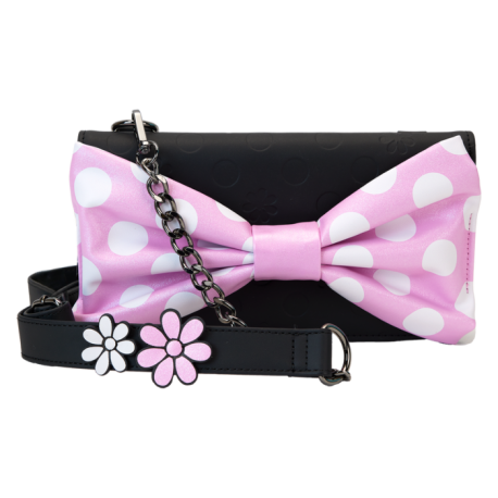 Loungefly Disney - Minnie Mouse Floral Rocks the Dots 4" Faux Leather Clutch Crossbody Bag