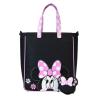 Loungefly Disney - Minnie Mouse Floral Rocks the Dots 13" Faux Leather Tote Bag with Coin Purse