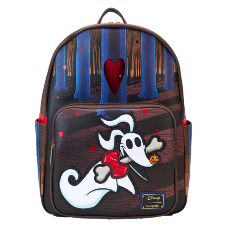 Loungefly The Nightmare Before Christmas - Zero Holiday Doors 18" Faux Leather Backpack