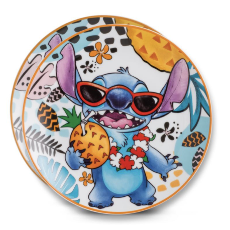 Disney Lilo & Stitch - Set of 2 Plates (D19cm) - White