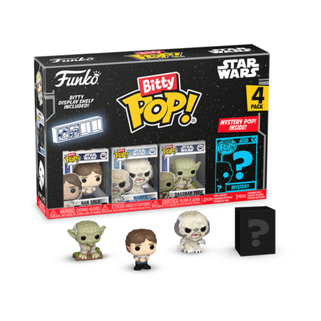 Star Wars: The Empire Strikes Back - Han Solo, Wampa, Dagobah Yoda & Mystery Bitty Pop! Vinyl Figure 4-Pack