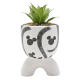 Disney Mickey Shapes Arch-Footed Planter with Faux Plant