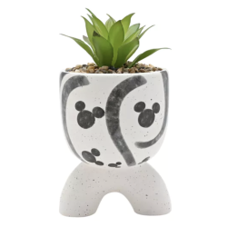 Disney Mickey Shapes Arch-Footed Planter with Faux Plant