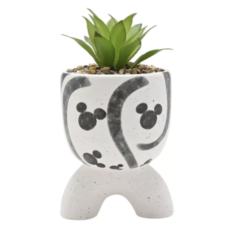 Disney Mickey Shapes Arch-Footed Planter with Faux Plant