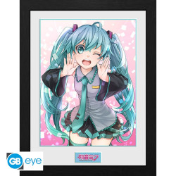Hatsune Miku - Framed print "Wink" (30x40)
