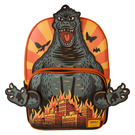 Loungefly Godzilla - Burning City Cosplay 18" Faux Leather Backpack