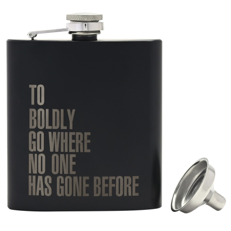 Star Trek Hip Flask - "Boldly Go"