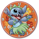 Disney Clock Stitch Orange 35 cm