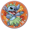 Disney Clock Stitch Orange 35 cm