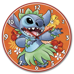 Disney Clock Stitch Orange 35 cm