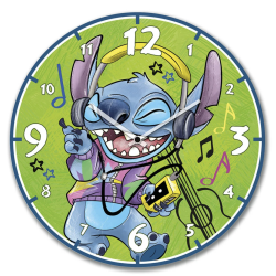 Disney Clock Stitch Green 35 cm