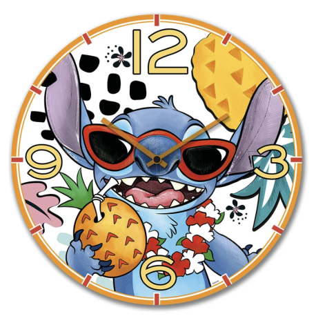 Disney Clock Stitch White 35 cm