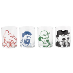 Tintin Pack 4 glasses - Tintin Characters