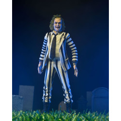 NECA Beetlejuice 1988 Action Figure Beetlejuice Black and White Striped Suit 18 cm