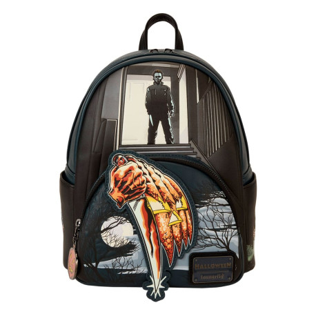 Loungefly Halloween - Michael Myers Jack-O'-Lantern Glow in the Dark 10" Faux Leather Mini Backpack