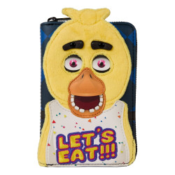 Loungefly Five Nights at Freddy's - Chica Plush Cosplay 4" Faux Leather Zip-Around Wallet