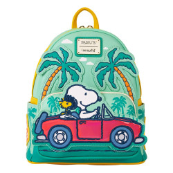 Loungefly Peanuts - Snoopy & Woodstock Road Trip 10" Faux Leather Mini Backpack