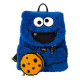 Loungefly Sesame Street - Cookie Monster Plush 10" Faux Leather Mini Backpack with Coin Purse