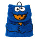 Loungefly Sesame Street - Cookie Monster Plush 10" Faux Leather Mini Backpack with Coin Purse