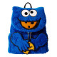 Loungefly Sesame Street - Cookie Monster Plush 10" Faux Leather Mini Backpack with Coin Purse