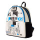Loungefly Star Wars - The Power of the Force R2-D2 Astromech Droid Light Up 10" Faux Leather Mini Backpack