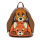 Loungefly The Fox and the Hound - Tod & Copper Cosplay 10” Faux Leather Mini Backpack