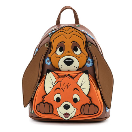 Loungefly The Fox and the Hound - Tod & Copper Cosplay 10” Faux Leather Mini Backpack
